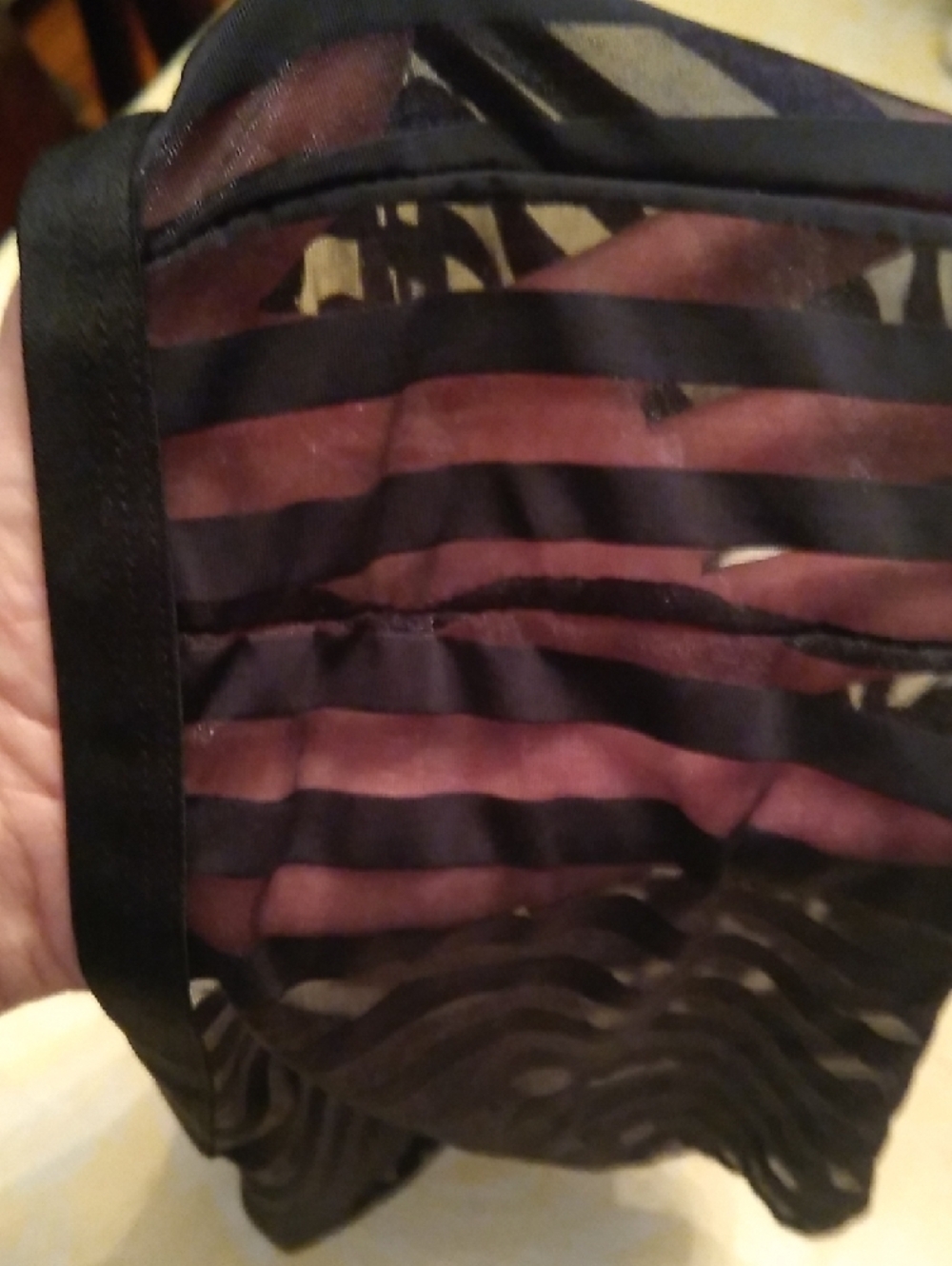 Men's Sheer Stripe Boxer Briefs - Black - Picture 4 of 9